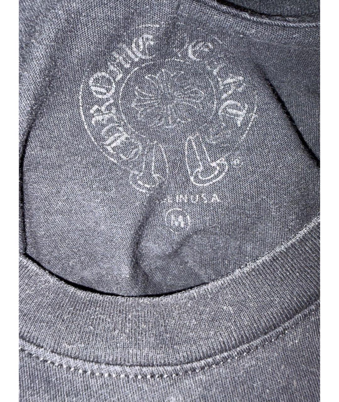 CHROME HEARTS Черная хлопковая футболка, фото 8