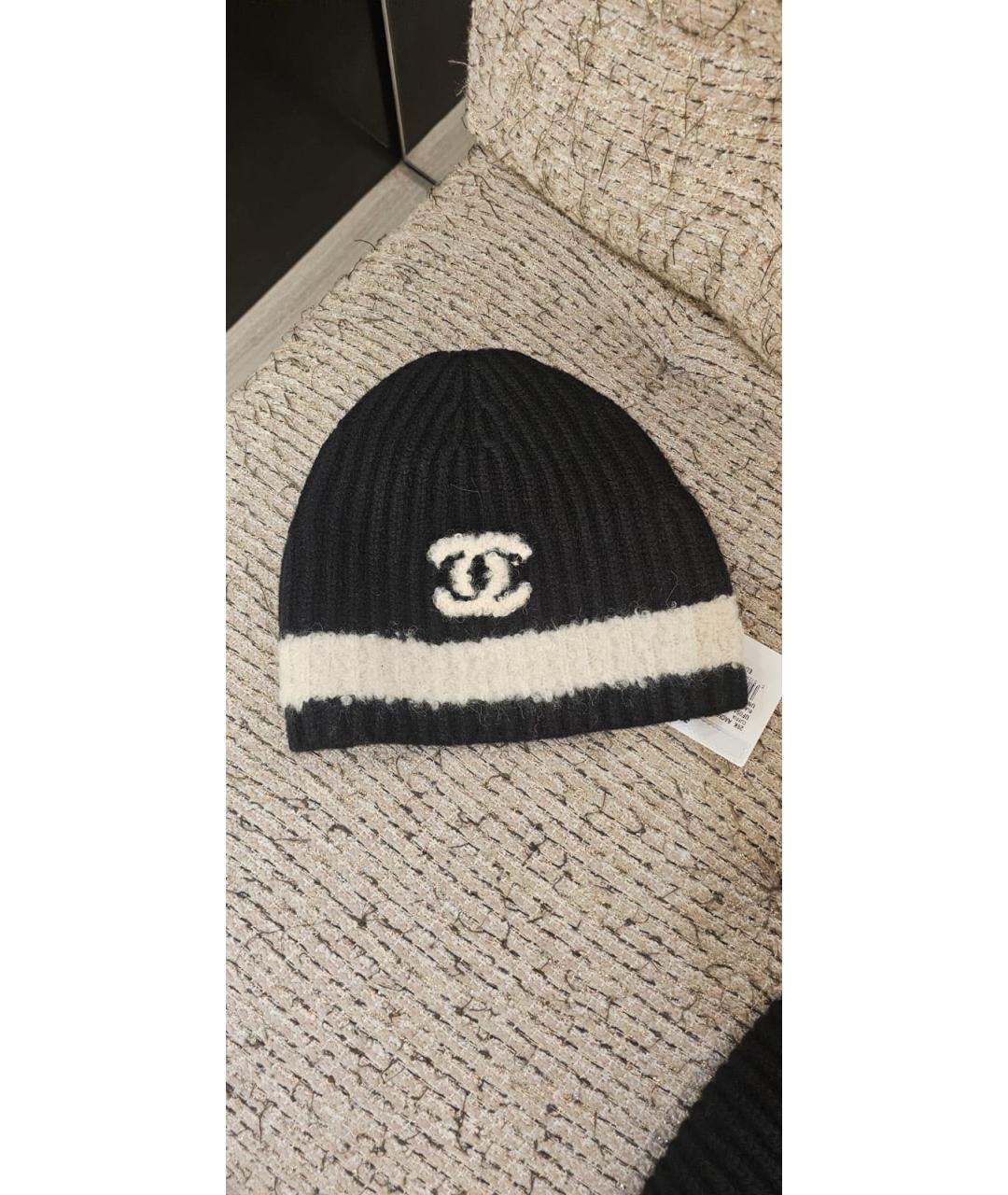 CHANEL Черная шапка, фото 3