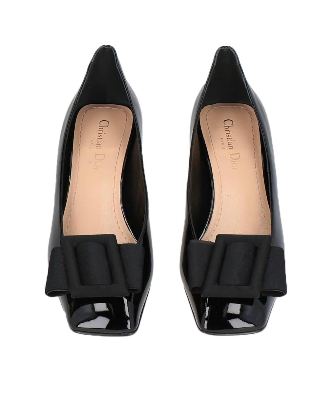 CHRISTIAN DIOR Черные туфли из лакированной кожи, фото 3