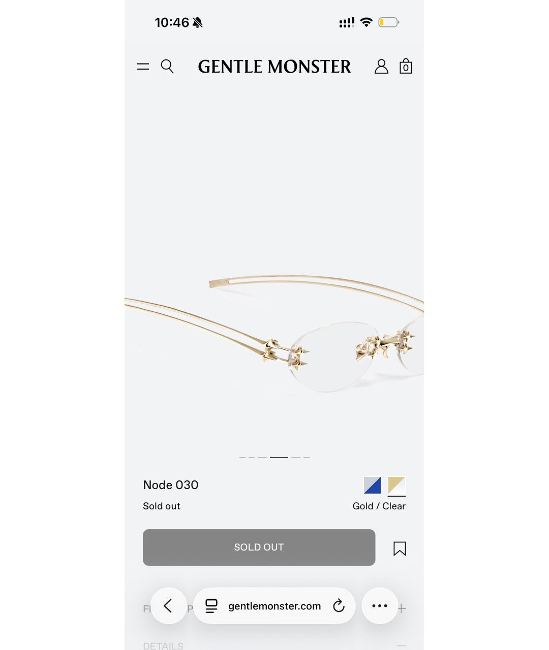 GENTLE MONSTER Прозрачные солнцезащитные очки, фото 2