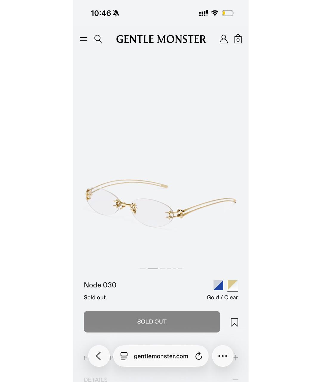 GENTLE MONSTER Прозрачные солнцезащитные очки, фото 6