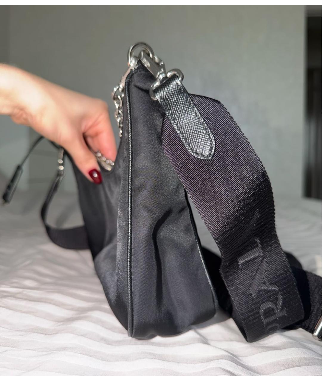 PRADA Черная нейлоновая сумка через плечо, фото 2