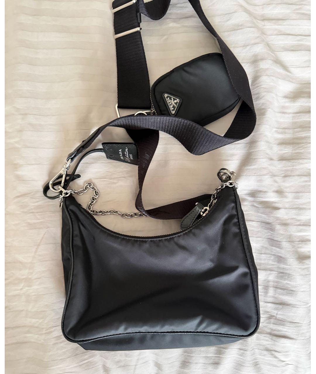 PRADA Черная нейлоновая сумка через плечо, фото 3