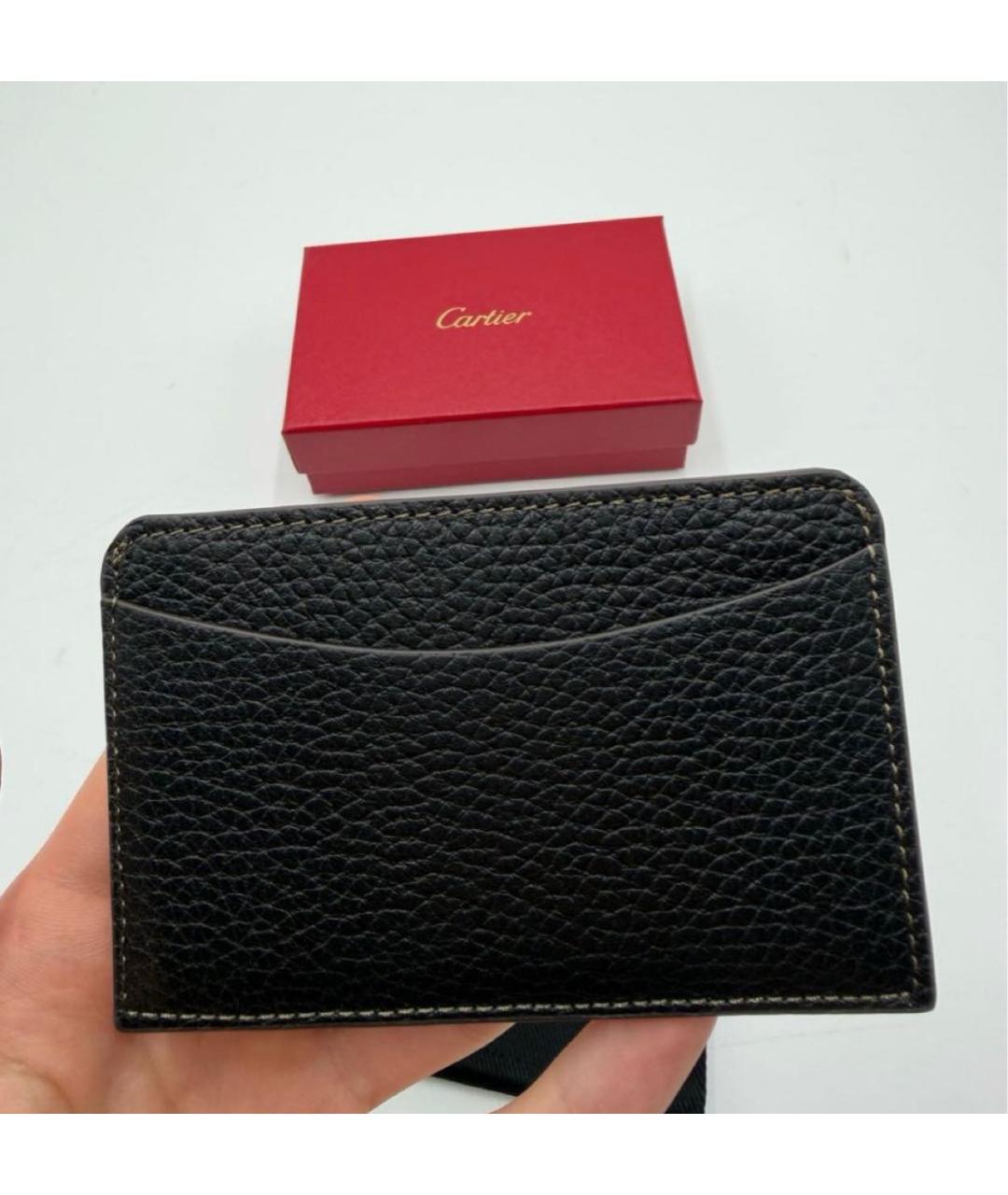 CARTIER Черный кожаный кардхолдер, фото 4