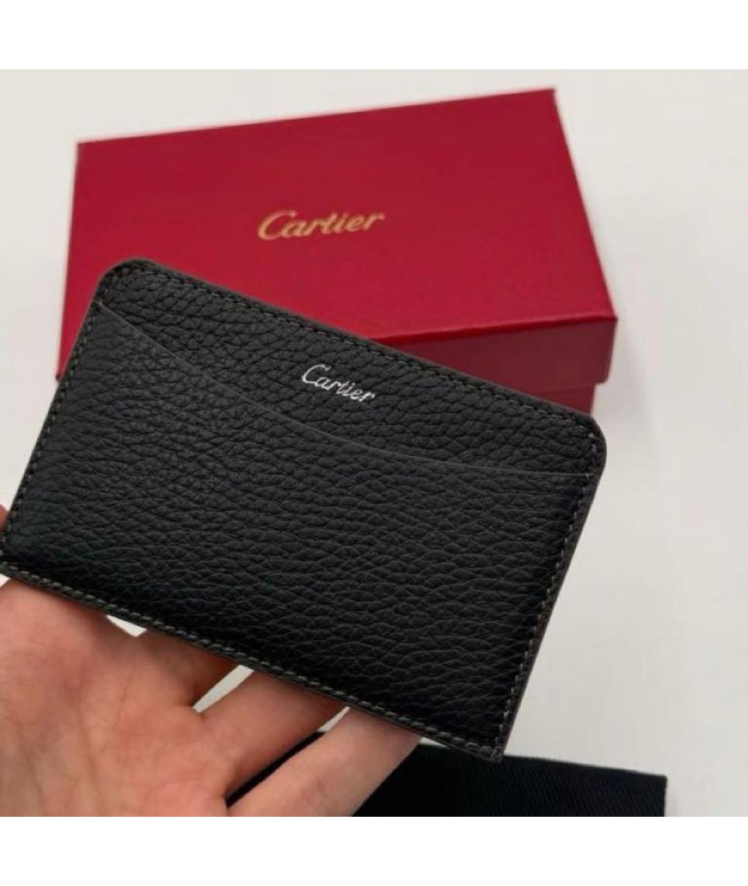 CARTIER Черный кожаный кардхолдер, фото 7