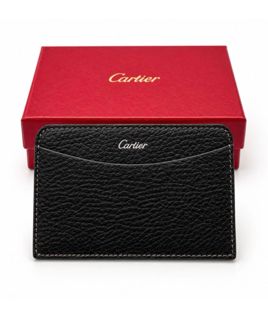 CARTIER Черный кожаный кардхолдер, фото 2