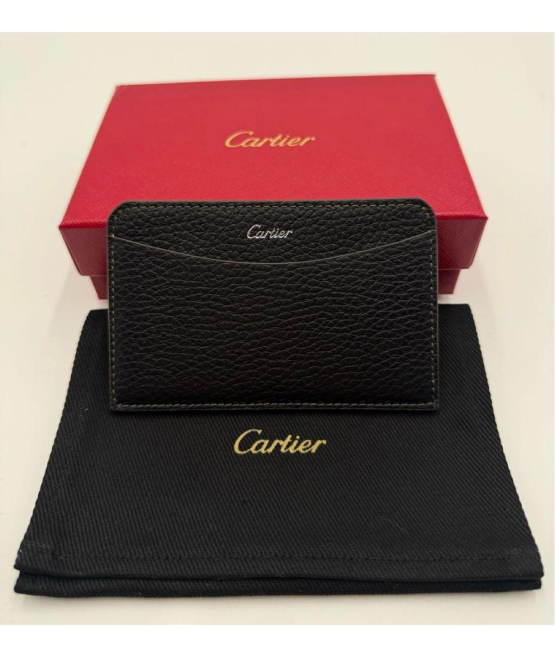 CARTIER Черный кожаный кардхолдер, фото 3