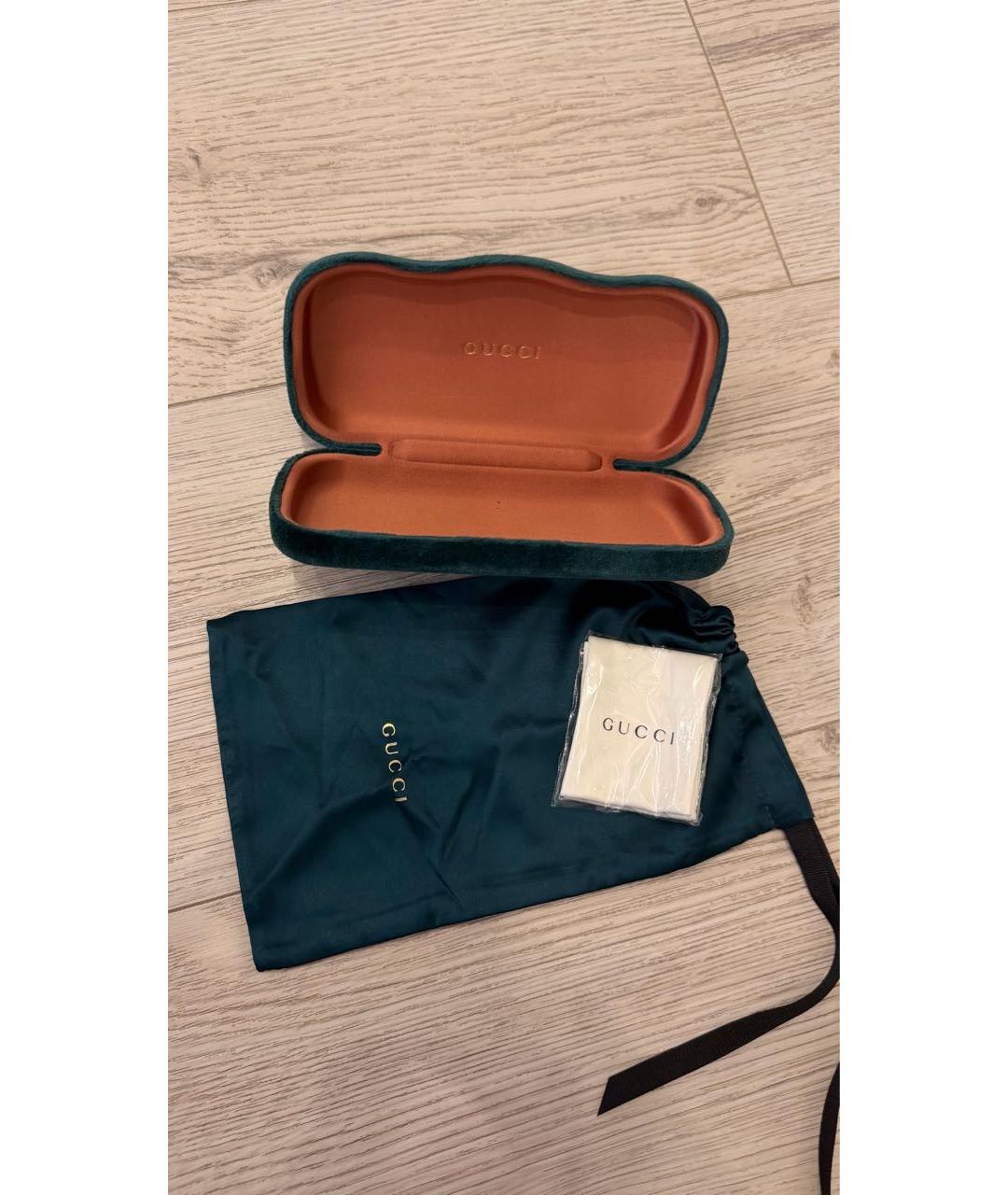 GUCCI Черные металлические солнцезащитные очки, фото 4