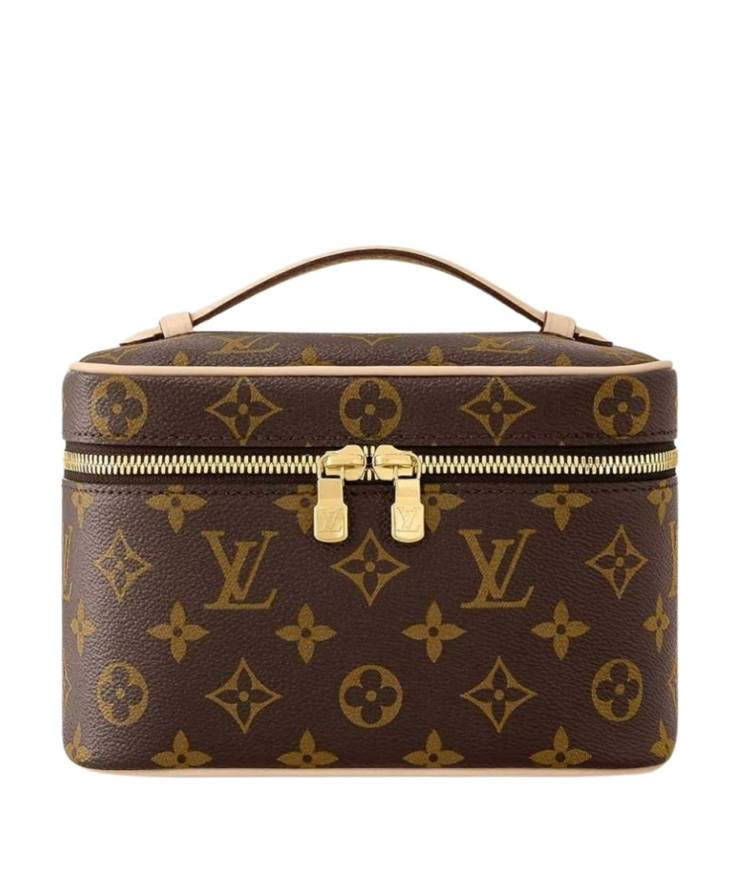 LOUIS VUITTON Коричневая косметичка из канвы, фото 1