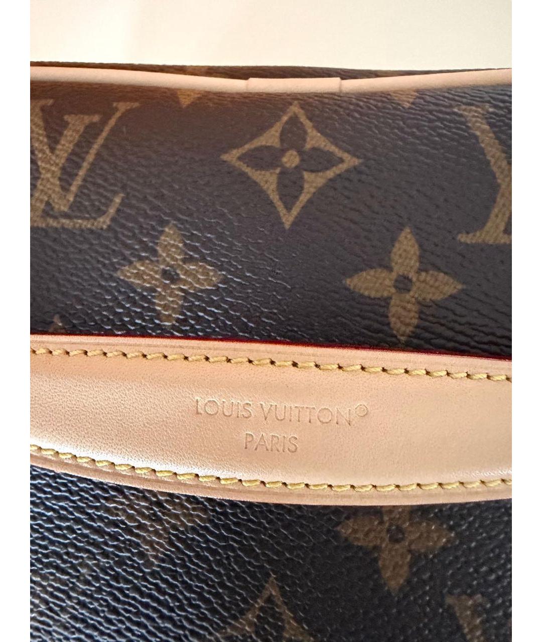LOUIS VUITTON Коричневая косметичка из канвы, фото 5