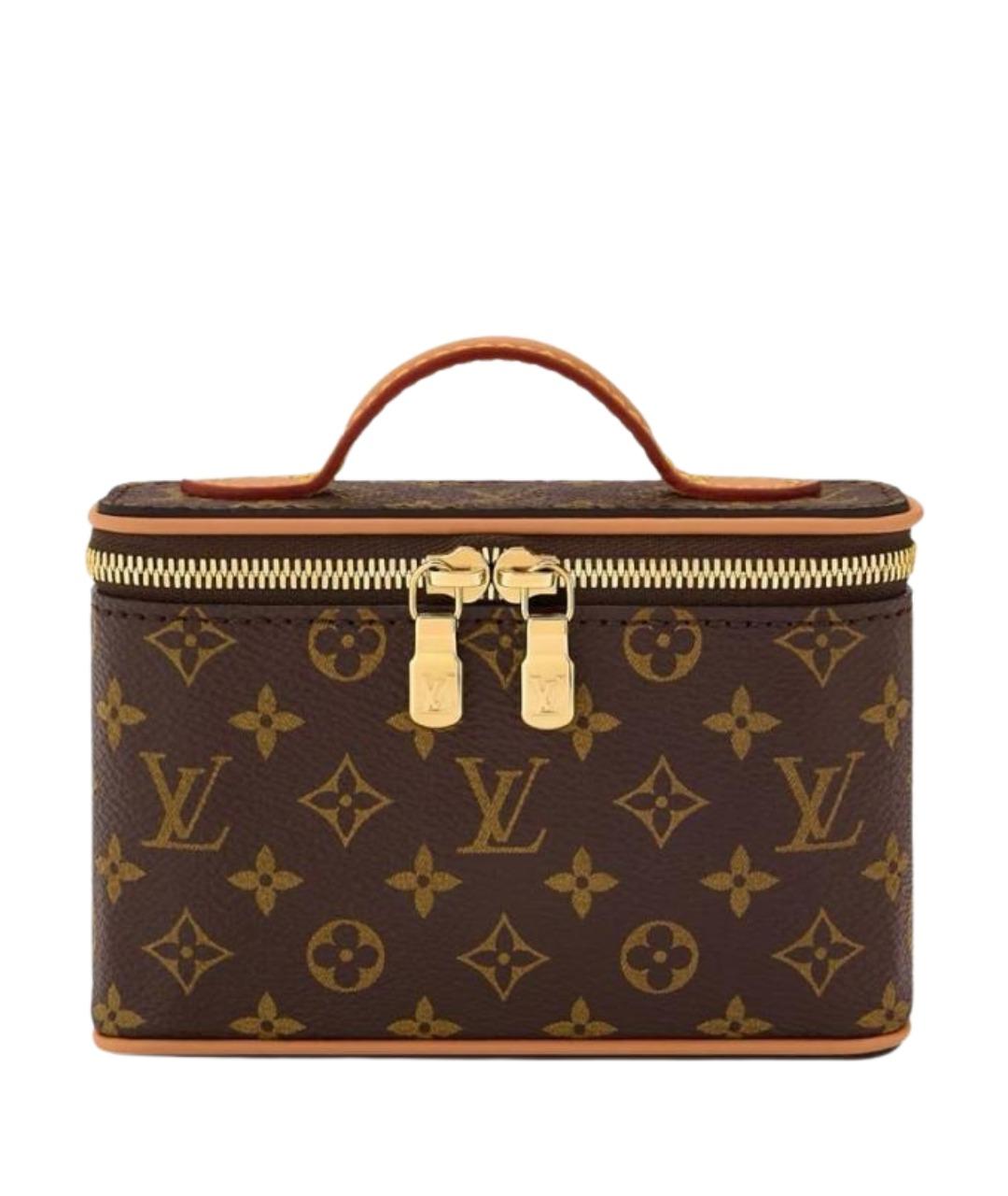 LOUIS VUITTON Коричневая косметичка из канвы, фото 1
