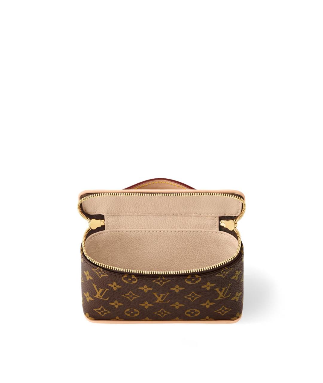 LOUIS VUITTON Коричневая косметичка из канвы, фото 2