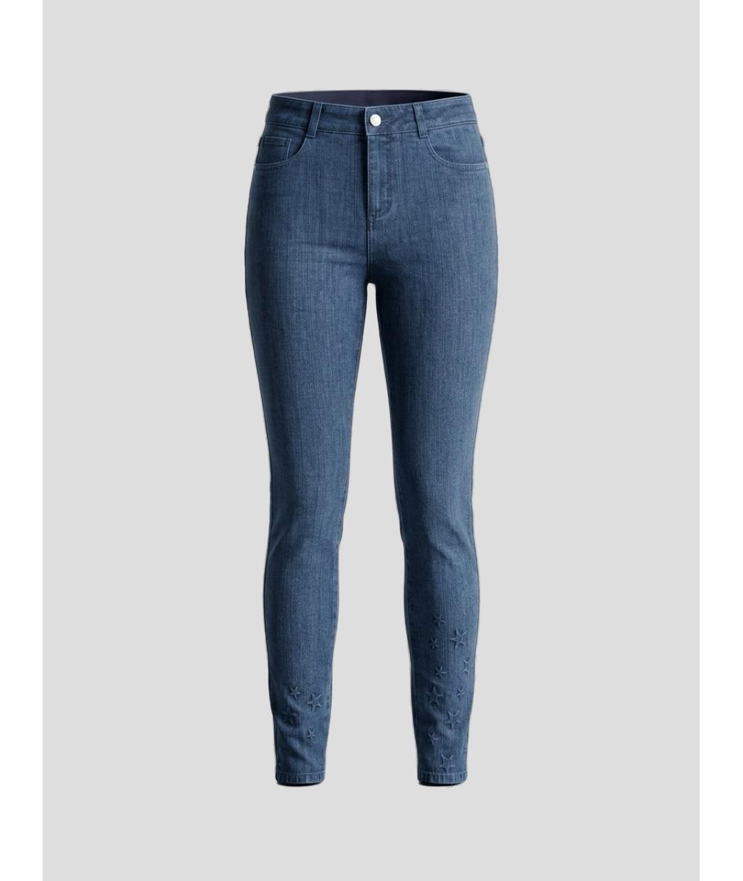 STELLA MCCARTNEY Синие хлопко-эластановые джинсы слим, фото 10