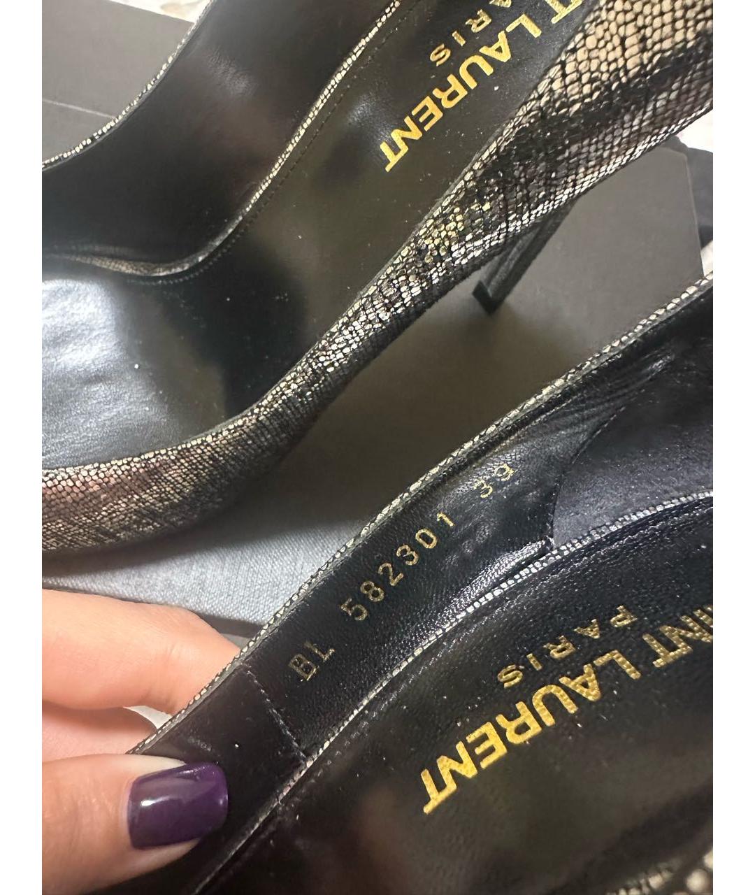 SAINT LAURENT Кожаные туфли, фото 3
