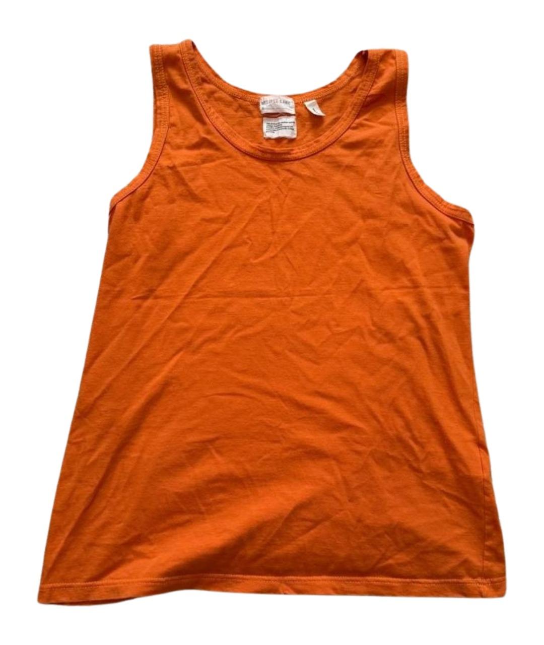 HELMUT LANG Оранжевая хлопковая майка, фото 1