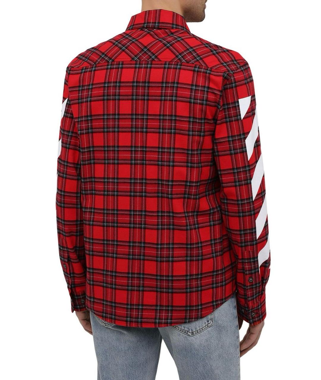 OFF-WHITE Красная хлопковая кэжуал рубашка, фото 5