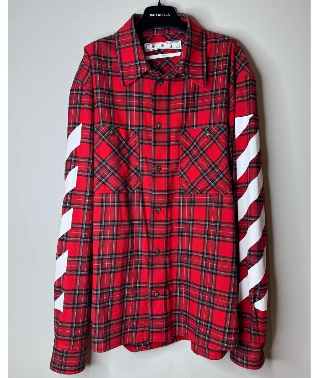 OFF-WHITE Красная хлопковая рубашка, фото 2