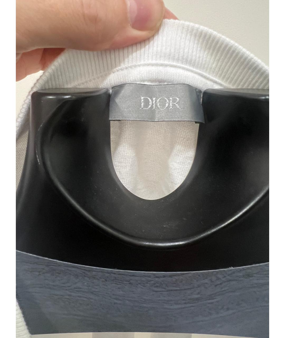 CHRISTIAN DIOR Белая хлопковая футболка, фото 3