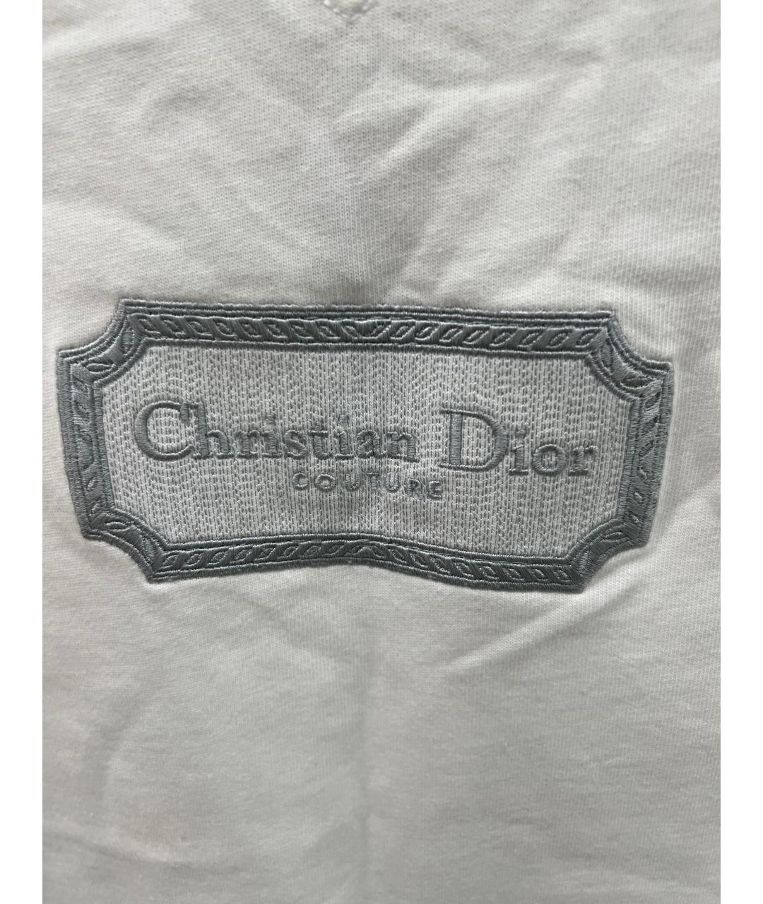 CHRISTIAN DIOR Белая хлопковая футболка, фото 2