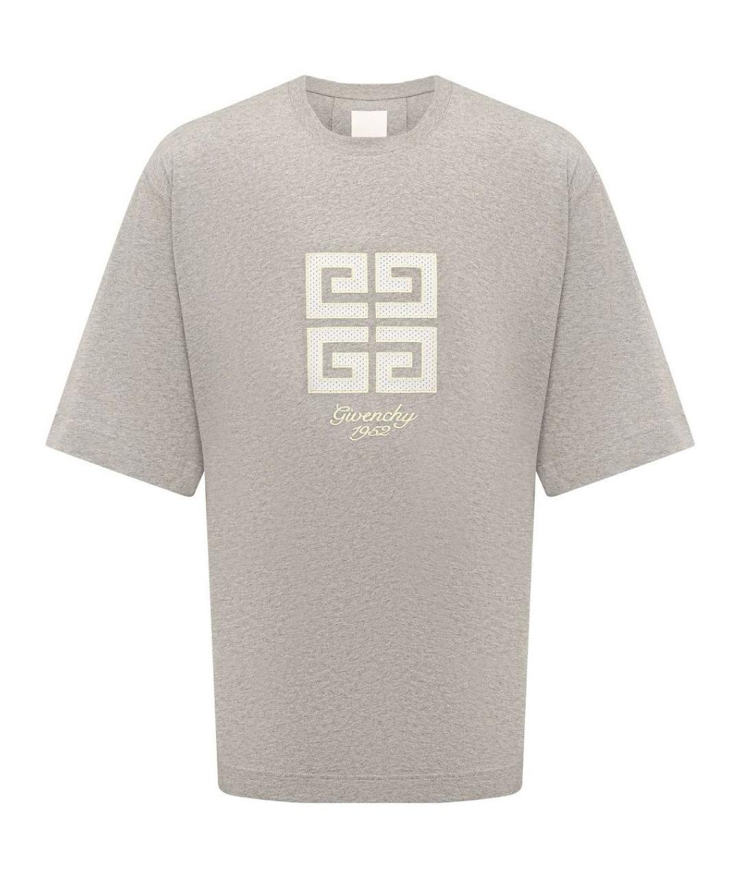 GIVENCHY Серая хлопковая футболка, фото 1