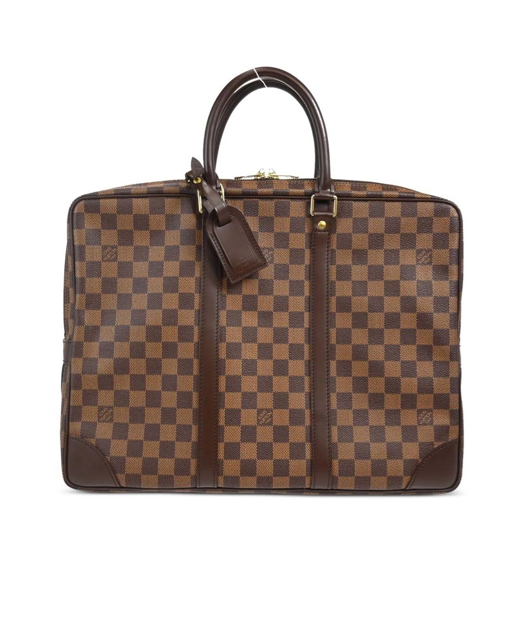 LOUIS VUITTON Коричневый портфель из канвы, фото 5