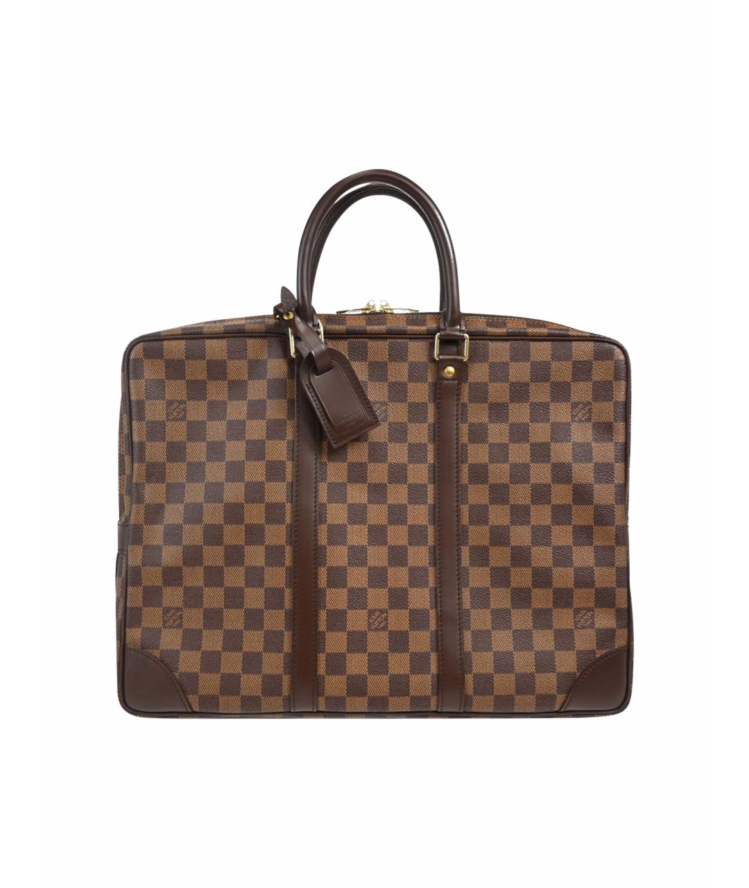 LOUIS VUITTON Коричневый портфель из канвы, фото 1