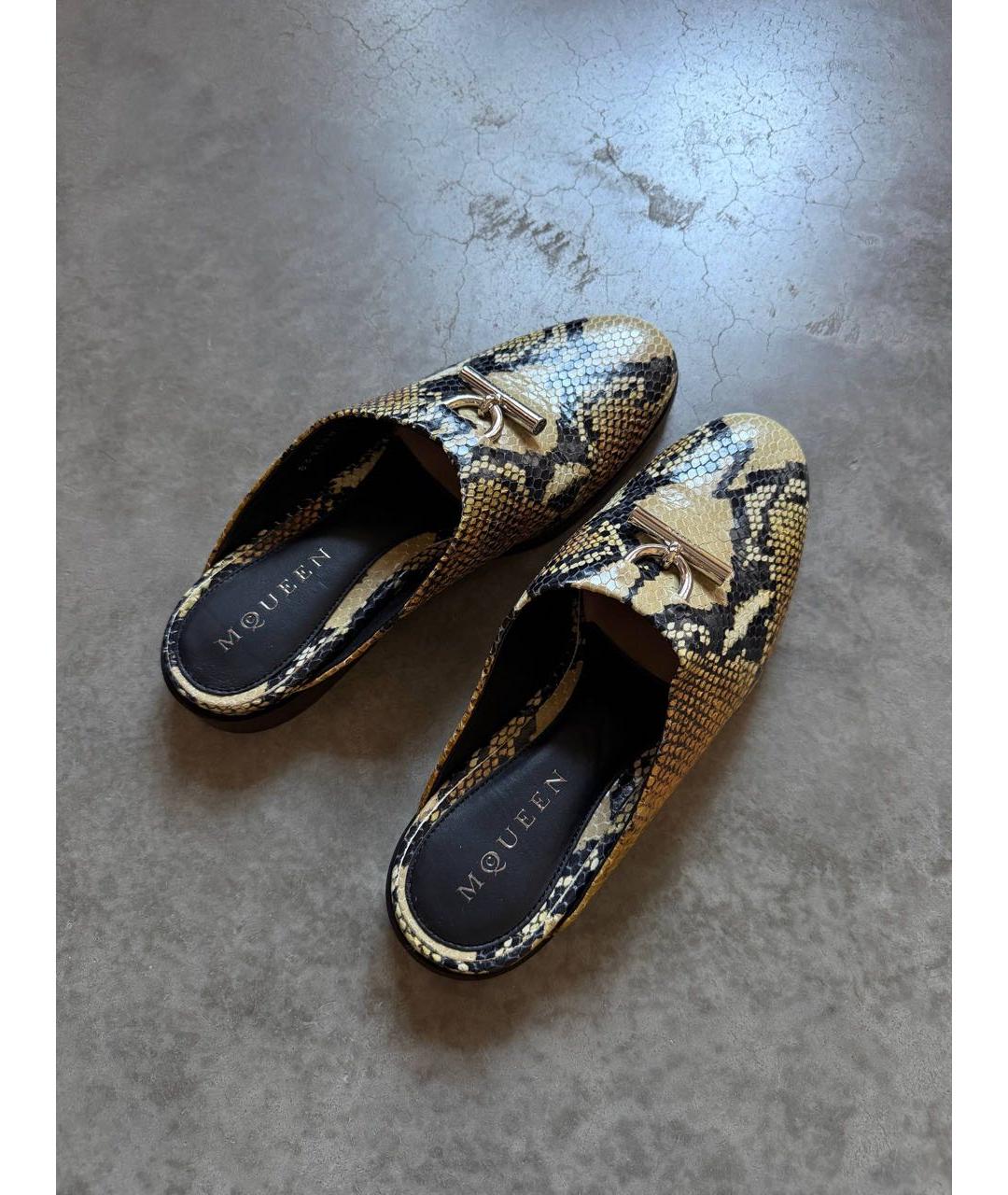 ALEXANDER MCQUEEN Мюли из кожи крокодила, фото 4
