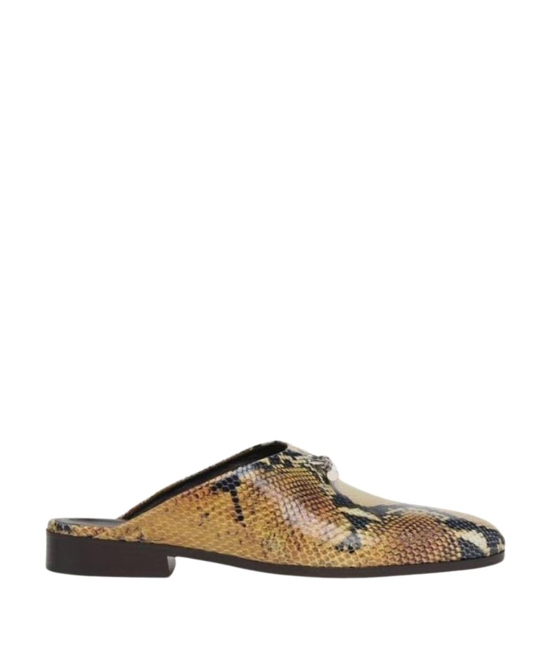 ALEXANDER MCQUEEN Мюли из кожи крокодила, фото 1