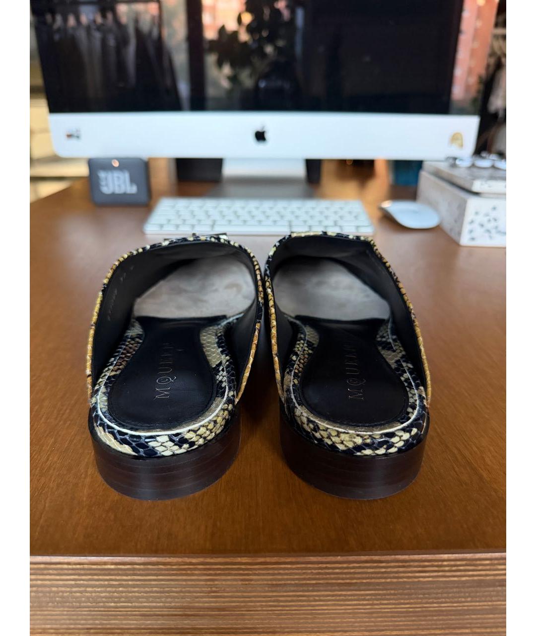 ALEXANDER MCQUEEN Мюли из кожи крокодила, фото 2