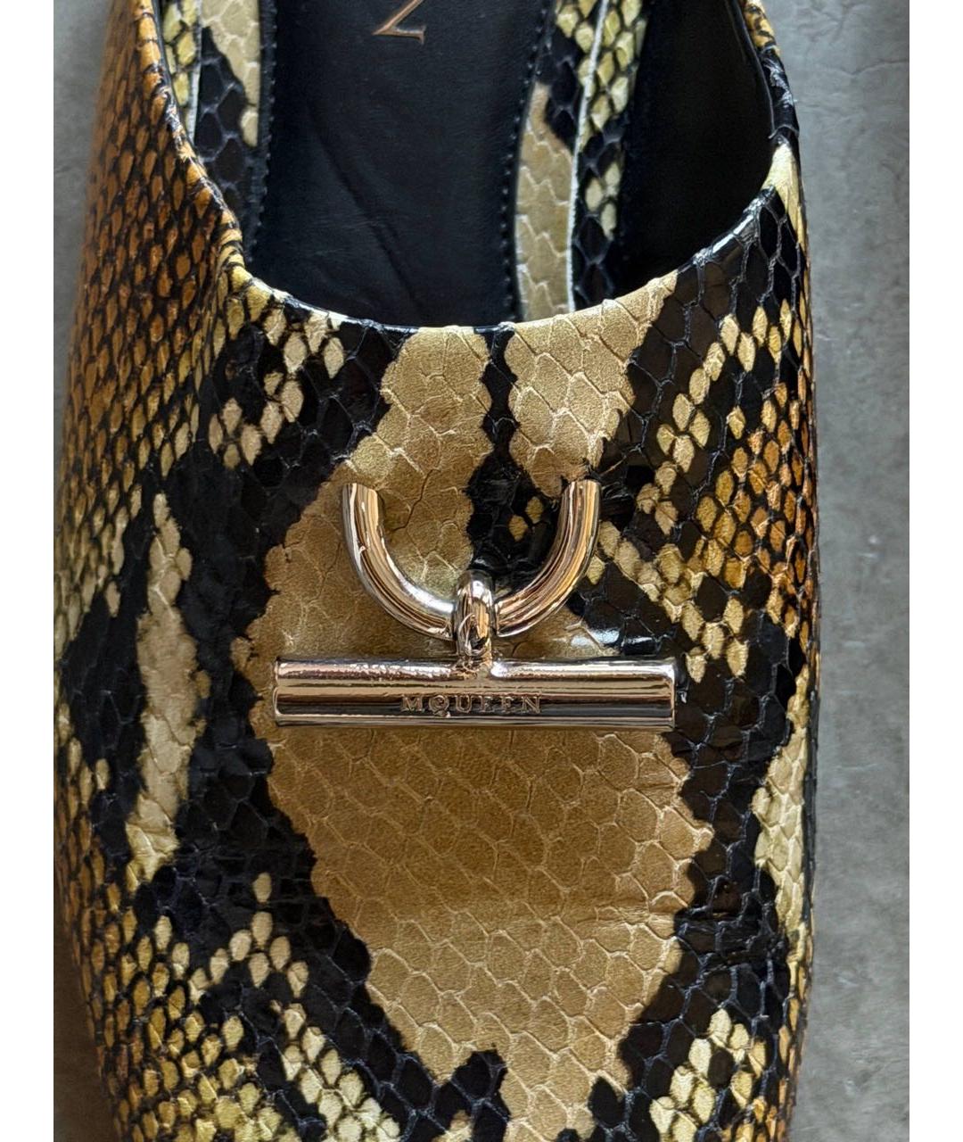 ALEXANDER MCQUEEN Мюли из кожи крокодила, фото 7