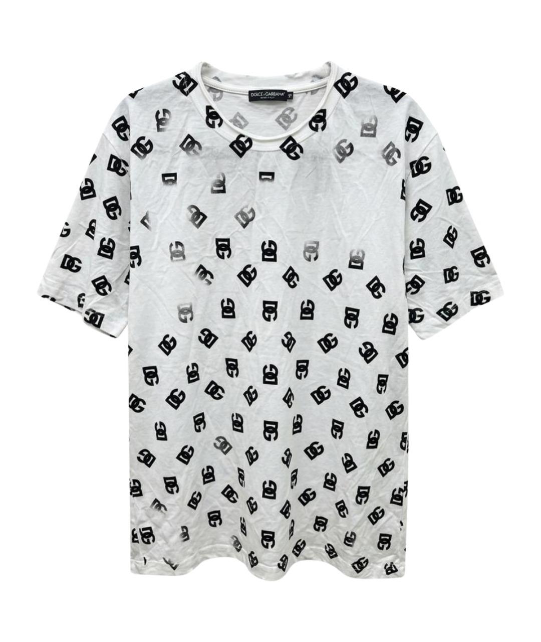 DOLCE&GABBANA Белая хлопковая футболка, фото 1