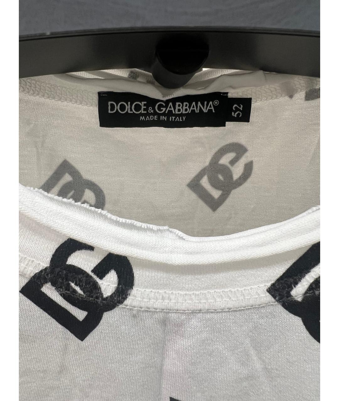 DOLCE&GABBANA Белая хлопковая футболка, фото 2