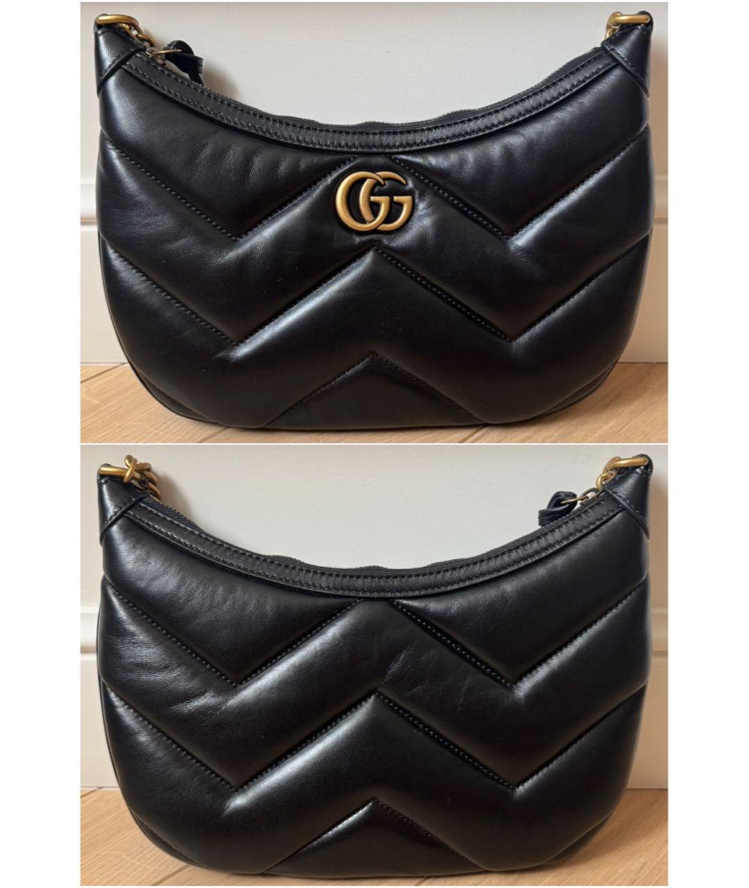 GUCCI Черная кожаная сумка через плечо, фото 2
