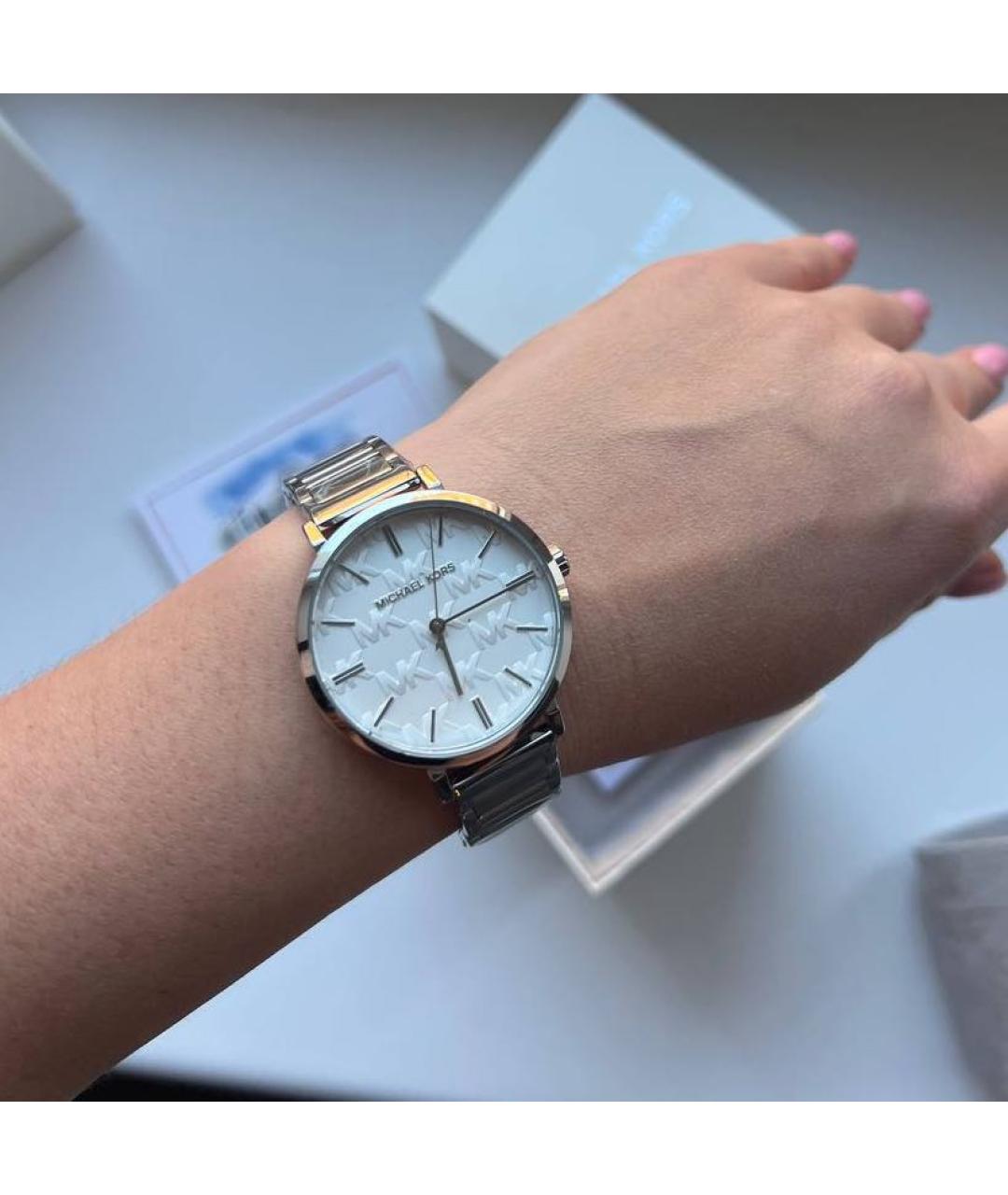 MICHAEL KORS Серые металлические часы, фото 4