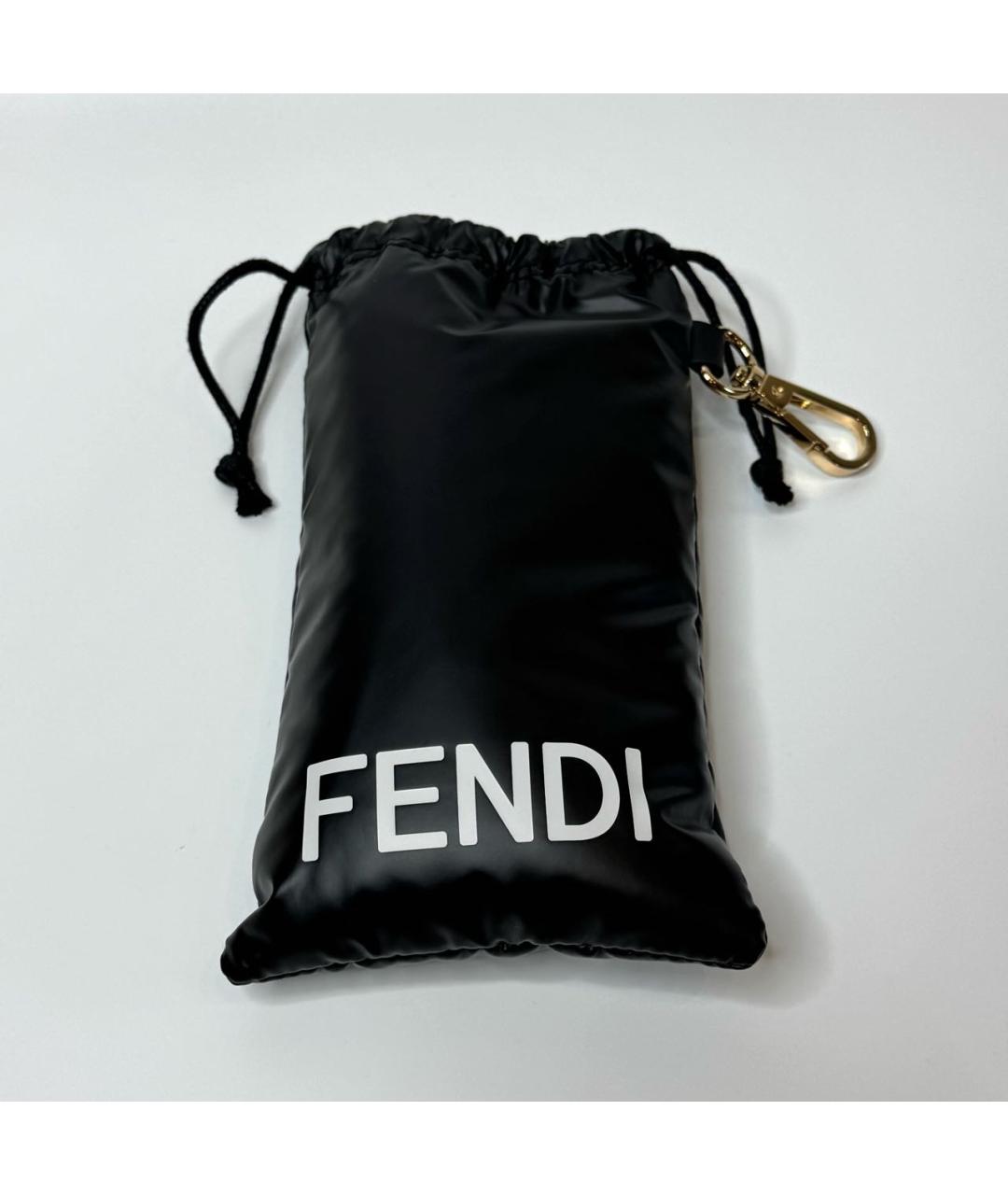 FENDI Черные пластиковые солнцезащитные очки, фото 5