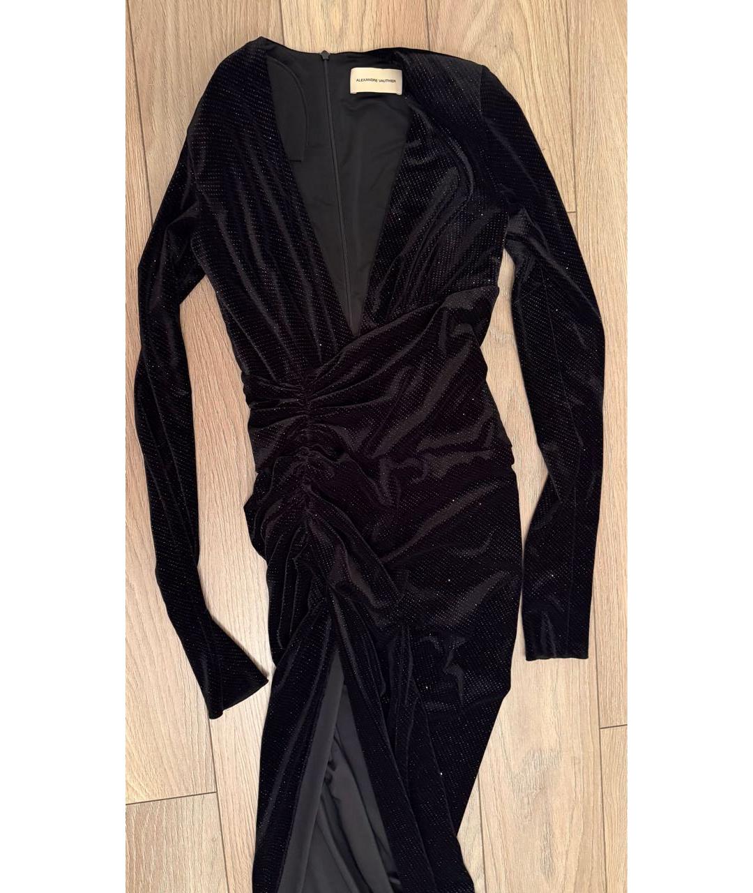 ALEXANDRE VAUTHIER Черное полиэстеровое вечернее платье, фото 6