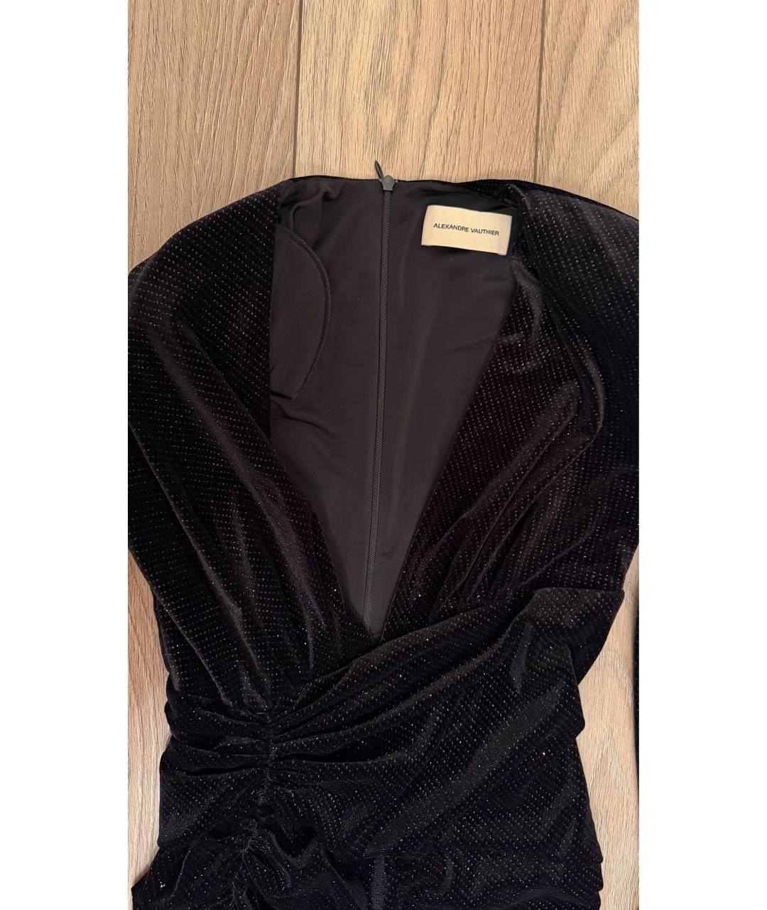 ALEXANDRE VAUTHIER Черное полиэстеровое вечернее платье, фото 3