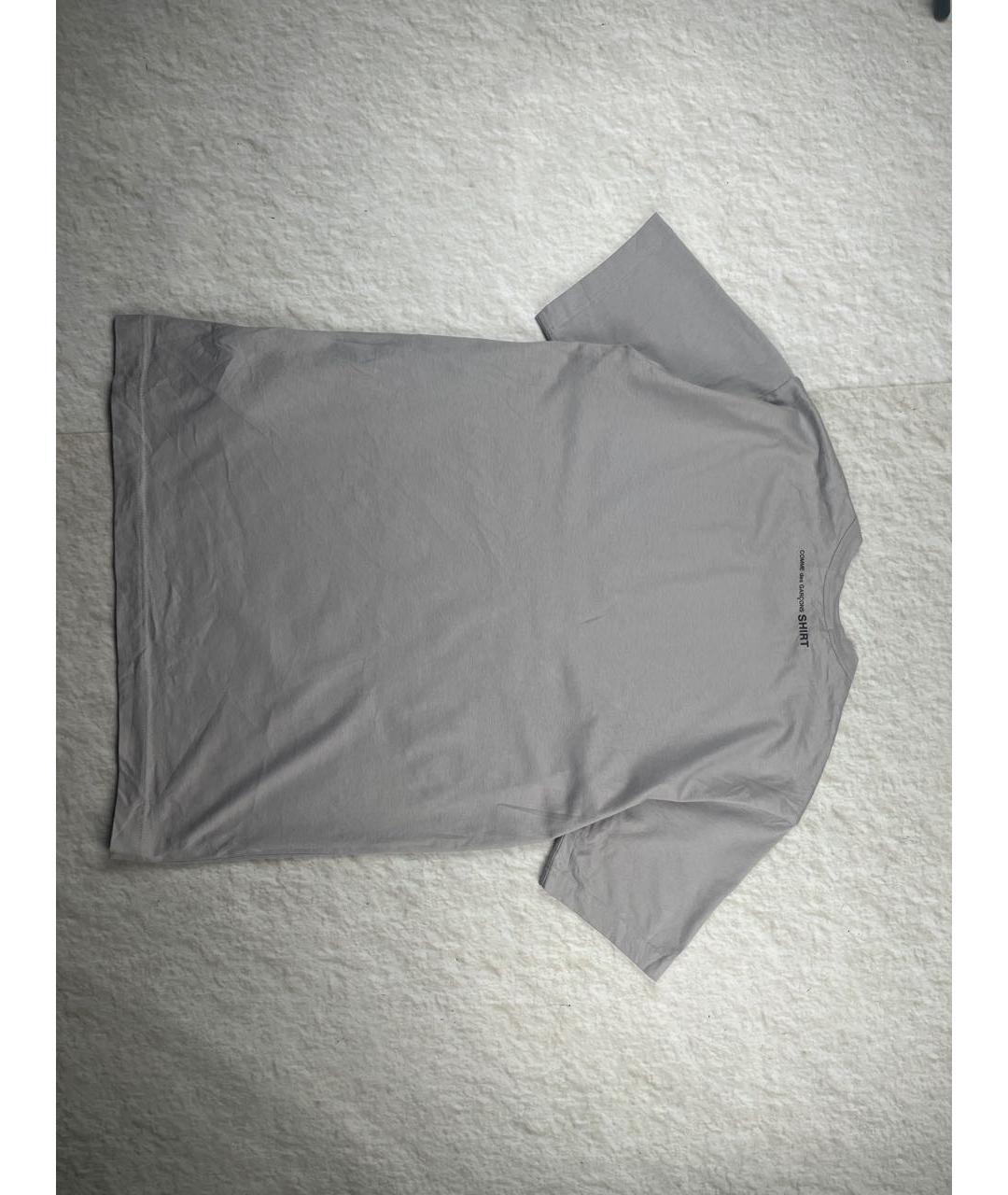 COMME DES GARÇONS SHIRT Антрацитовая хлопковая футболка, фото 2