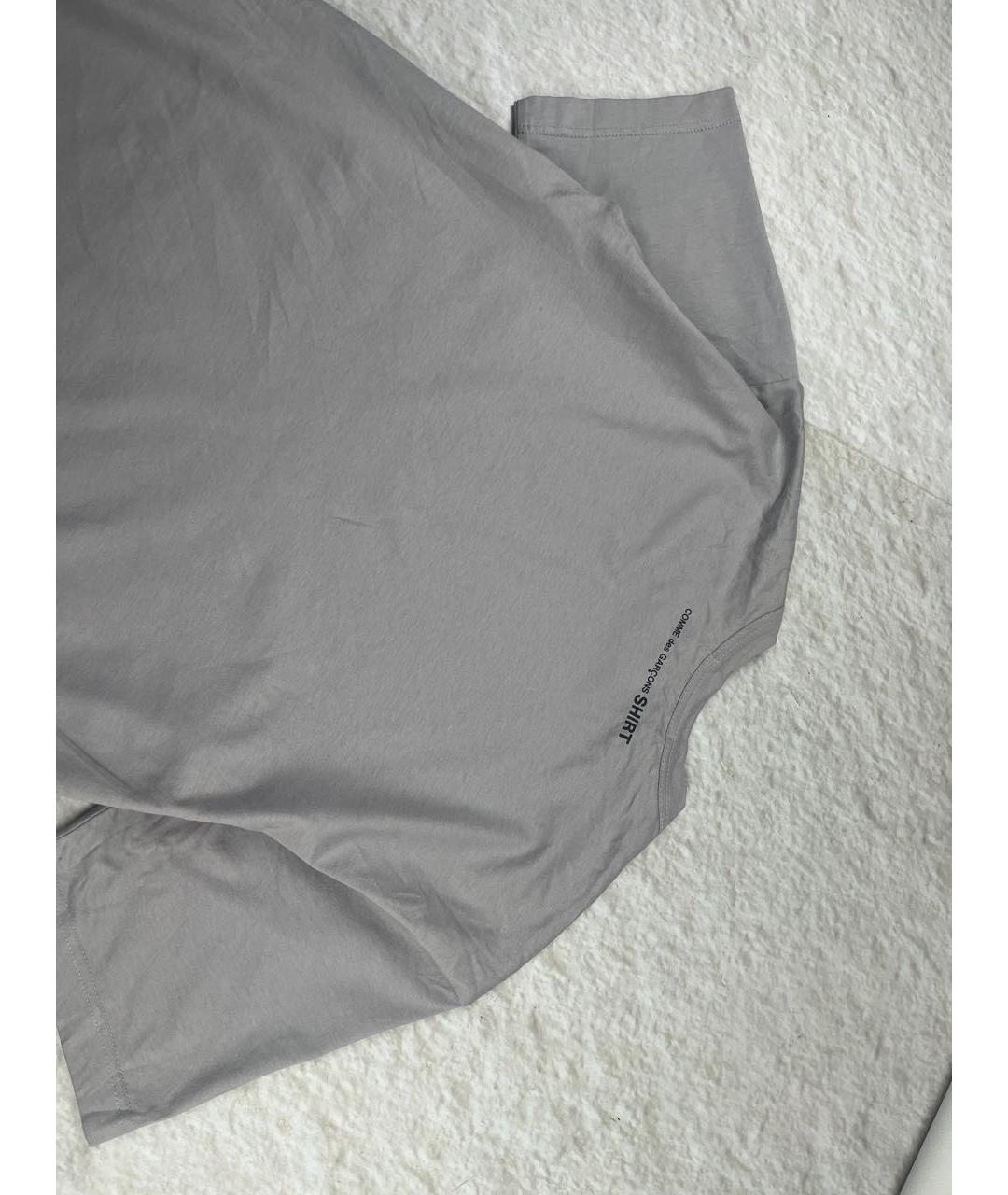 COMME DES GARÇONS SHIRT Антрацитовая хлопковая футболка, фото 4