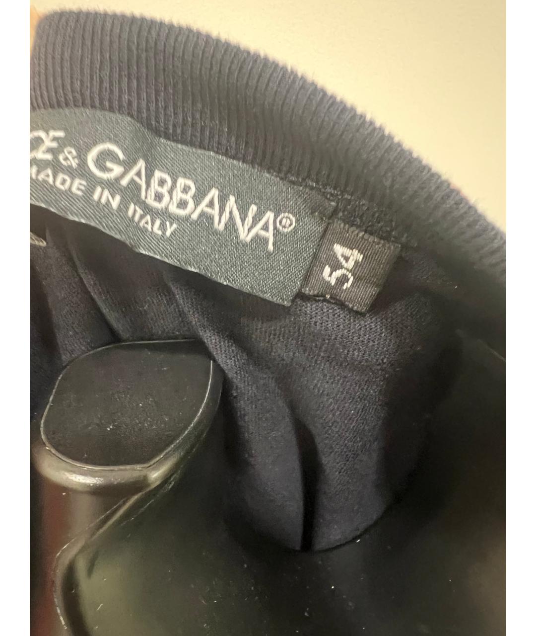 DOLCE&GABBANA Черная хлопковая футболка, фото 3