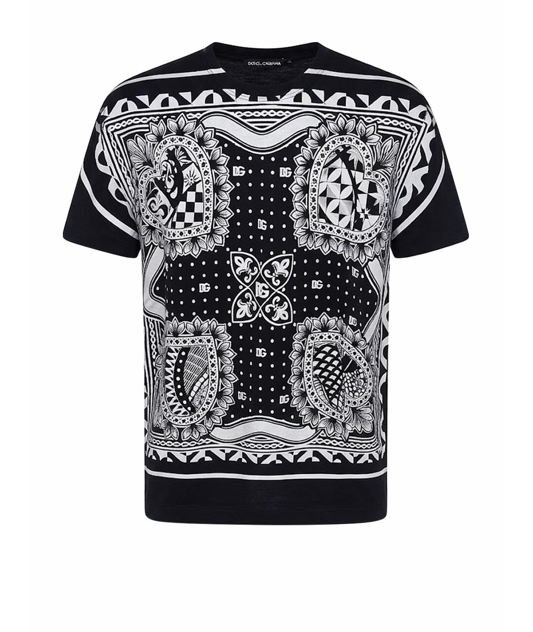 DOLCE&GABBANA Черная хлопковая футболка, фото 1