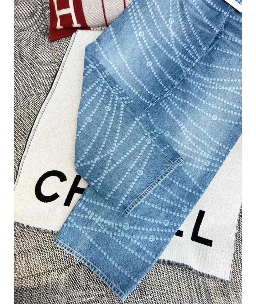 CHANEL Голубые джинсы клеш, фото 4