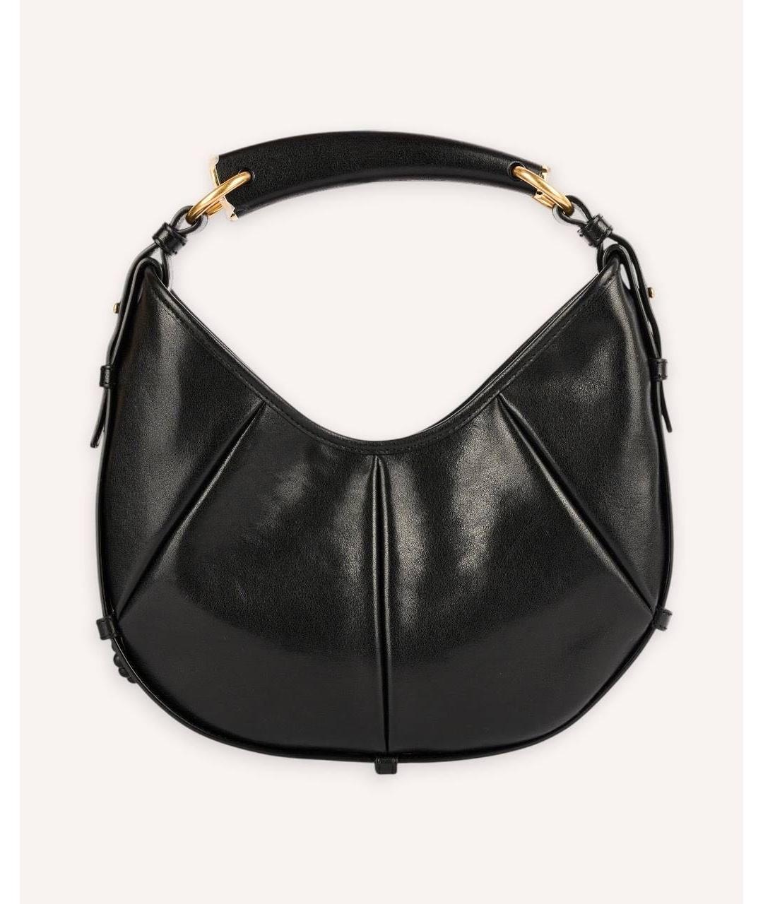 SAINT LAURENT Черная кожаная сумка с короткими ручками, фото 6