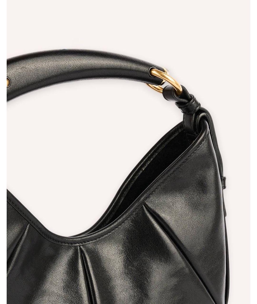SAINT LAURENT Черная кожаная сумка с короткими ручками, фото 3