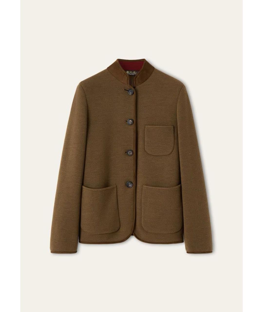 LORO PIANA Коричневая шерстяная куртка, фото 8