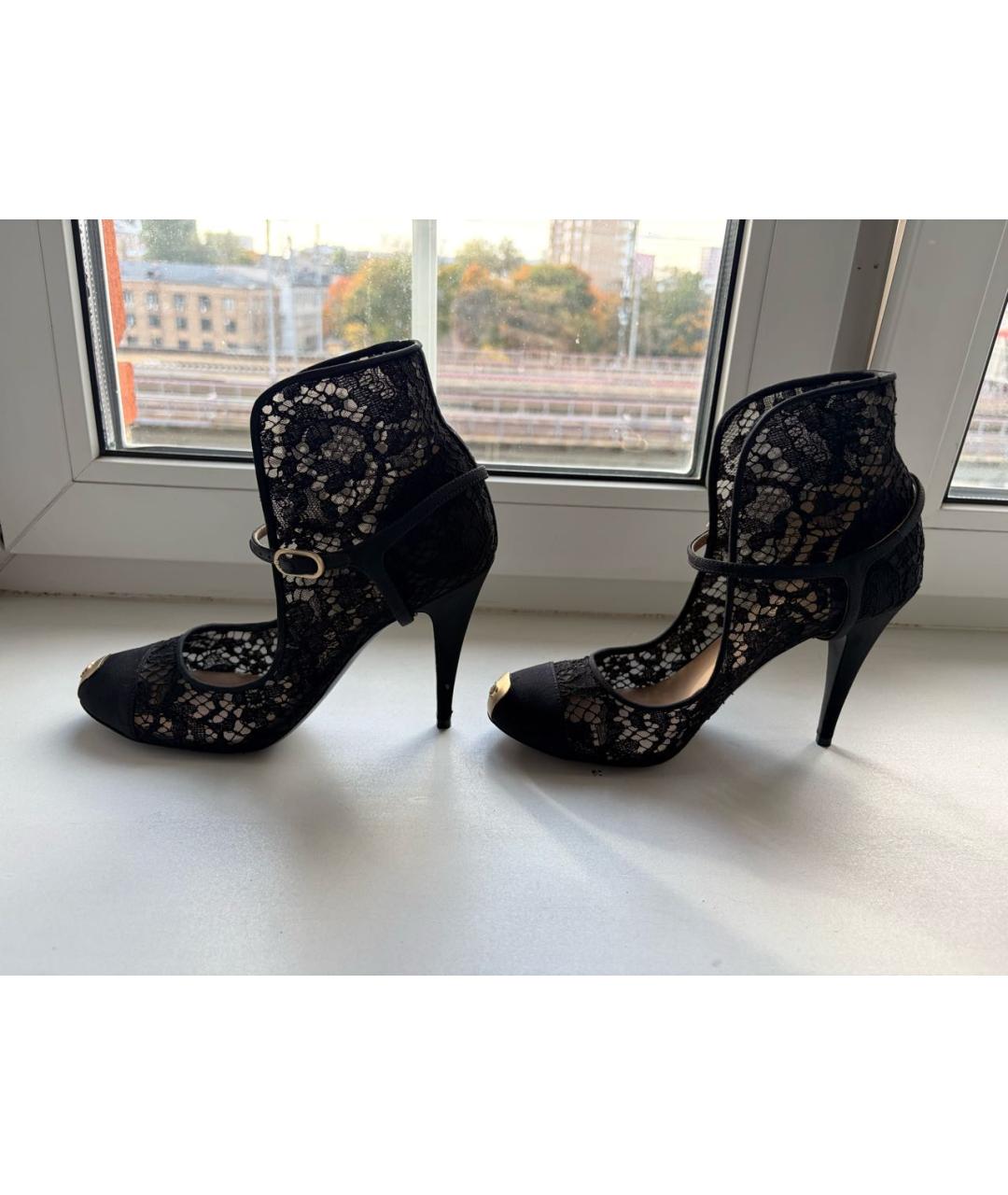 CHANEL Черные текстильные туфли, фото 9