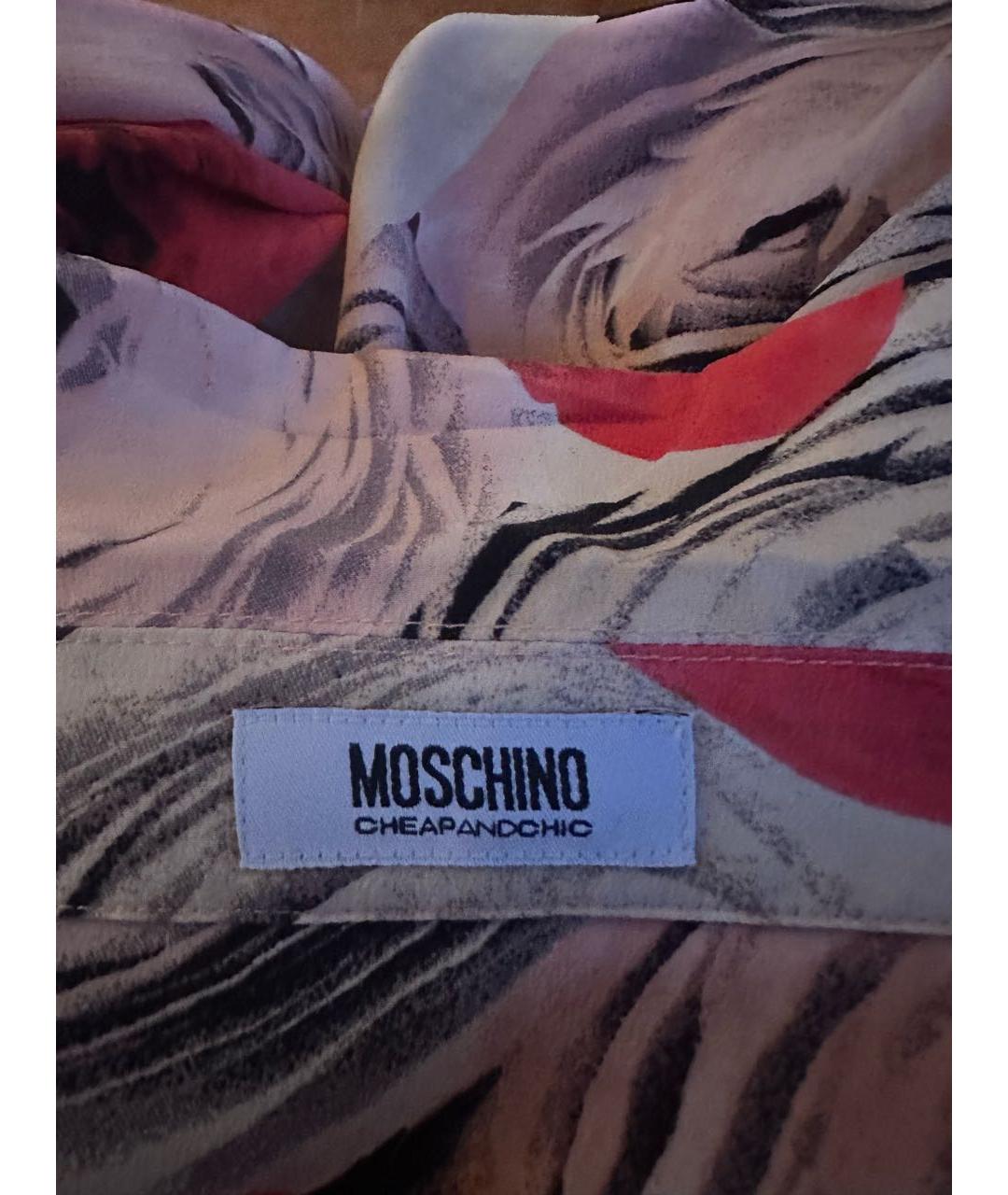 MOSCHINO Мульти шелковая блузы, фото 3
