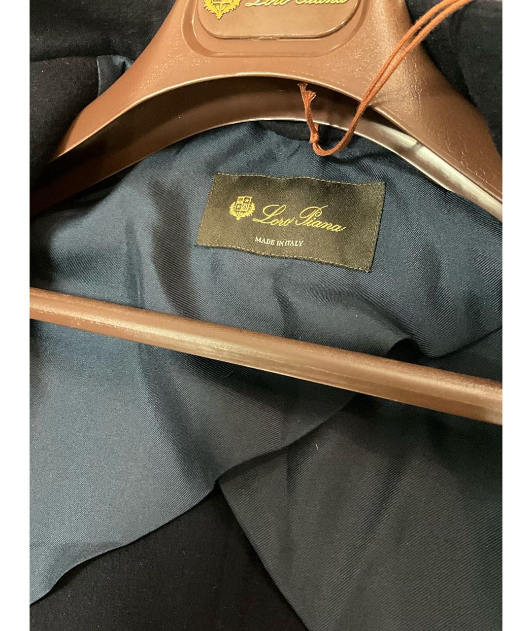 LORO PIANA Темно-синяя шерстяная куртка, фото 3