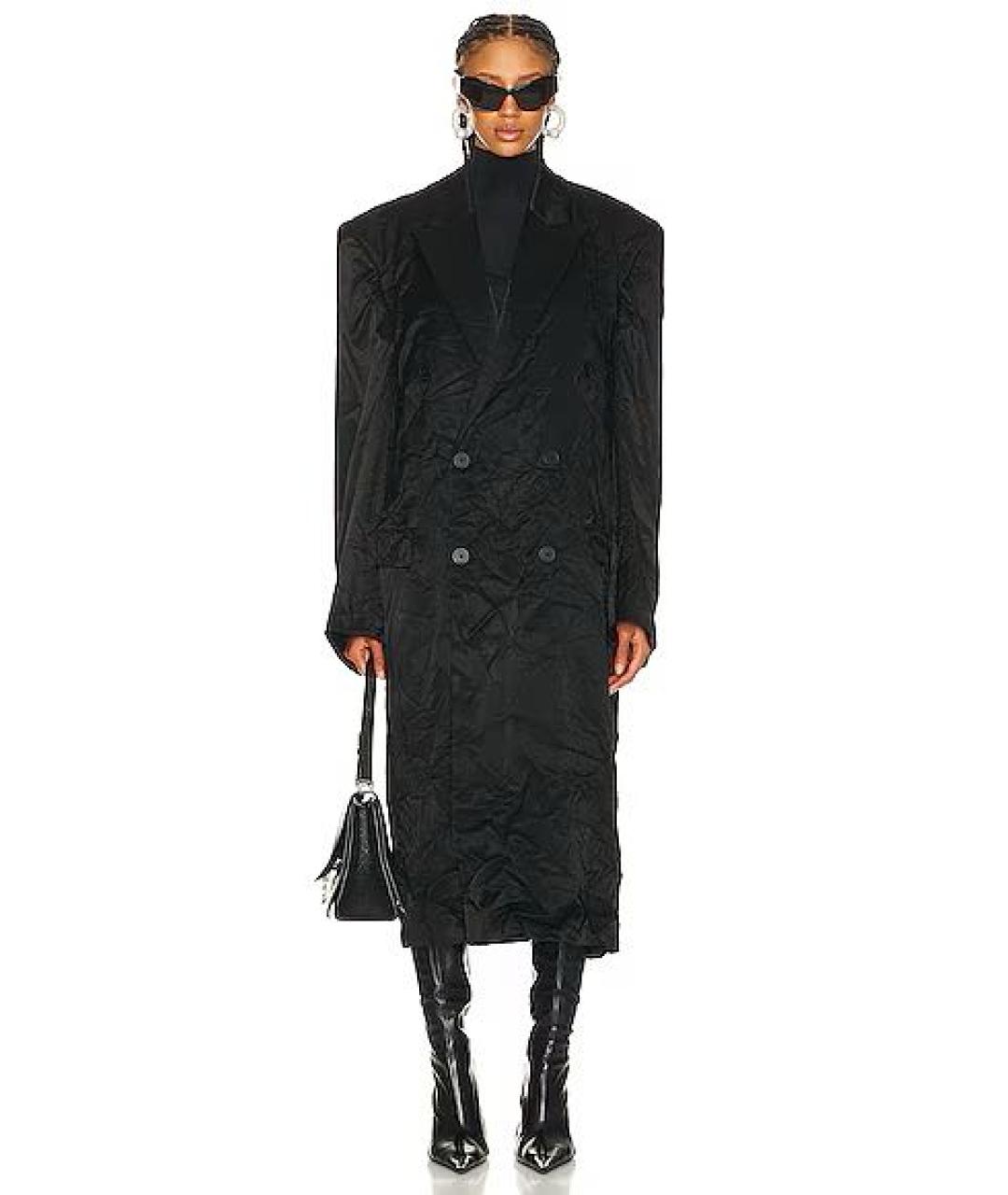 BALENCIAGA Черное пальто, фото 3