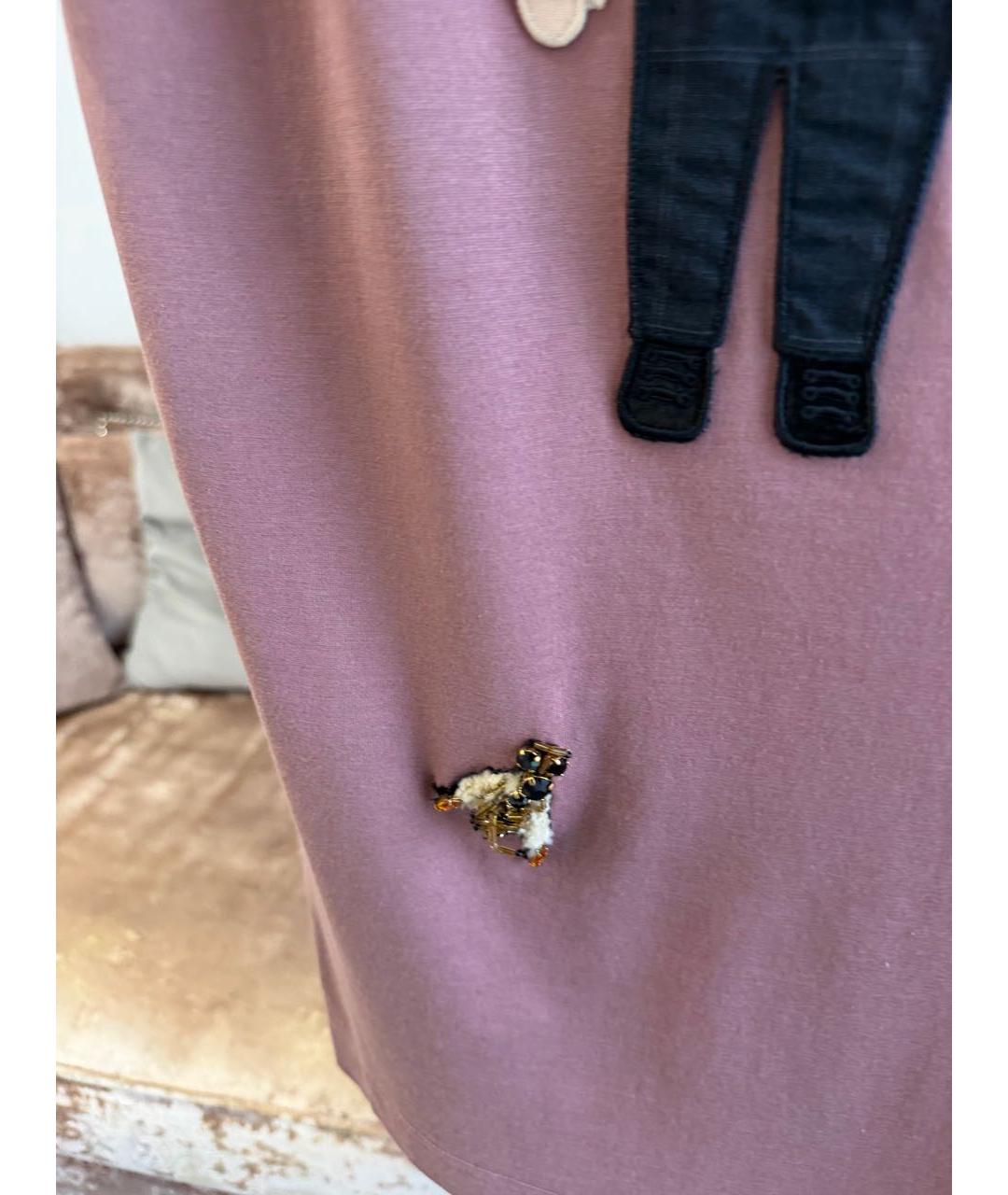 DOLCE&GABBANA Розовая хлопковая футболка, фото 5